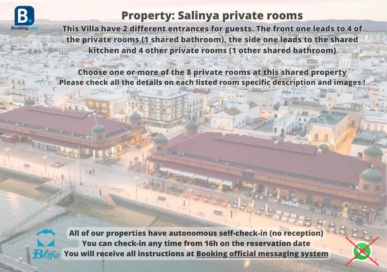 Blife Salinya Private Rooms At N125 Olhao 0*,